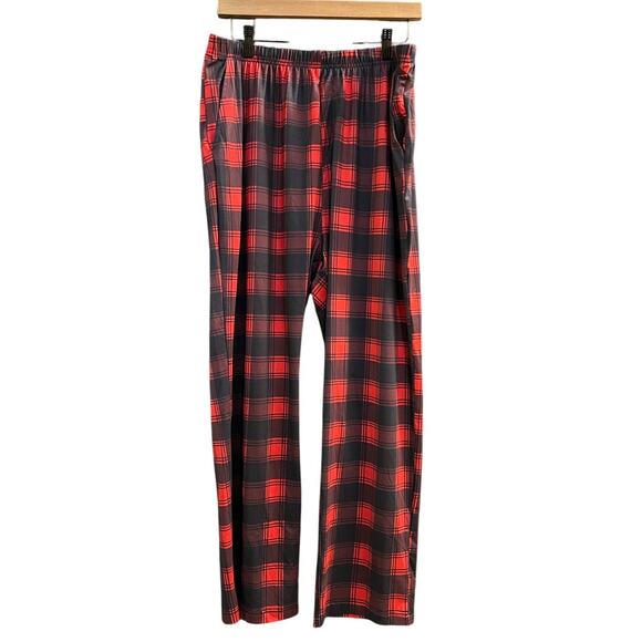 MoFiz Red and Black Buffalo Plaid Pajama Loungewear Pants Size L - Picture 2 of 8
